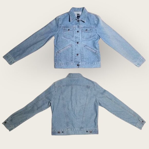 Vintage GAP Denim Jacket | Light Wash Trucker Y2K Classic | Americana Streetwear - Picture 3 of 10